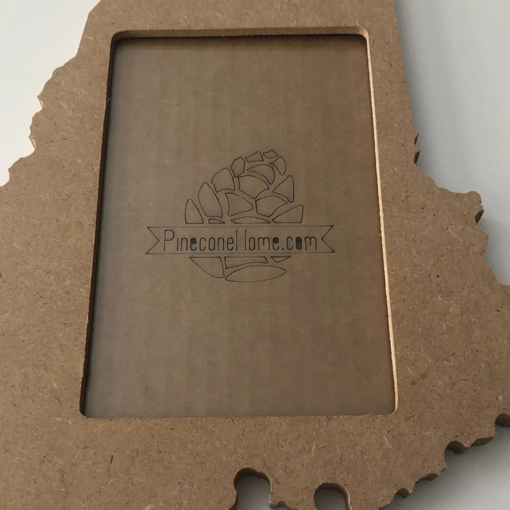 Custom Made Maine State-Shaped Picture Frame